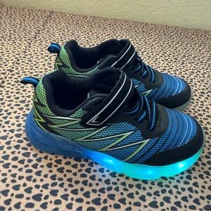 Wonder Nation Blue and Green Light-Up Sneakers